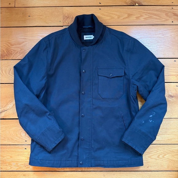 Taylor Stitch Deck Jacket Dark Navy Dry Wax Utility Jacket 42 - Picture 6 of 8